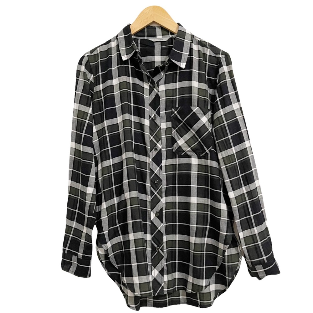 Athleta Sierra Plaid Button Front Top Shirt XS